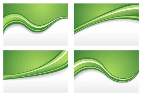 Green Wave Backgrounds Stock Illustration