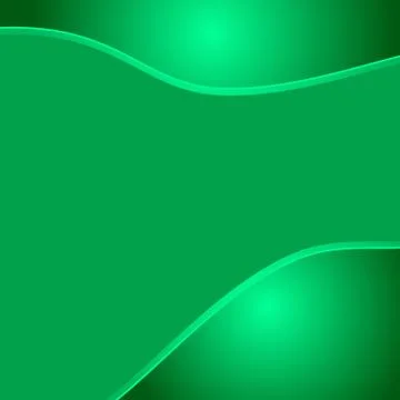 Green wave eco abstract two glossy waves natural background with Stock Illustration