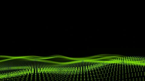 Green wave landscape Illustrazione stock
