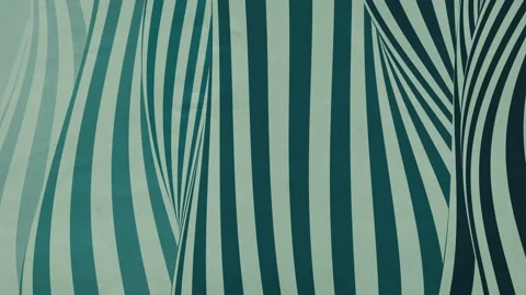 Green wave loop animation. Vertical lines patterns motion background. 3d render Stock Footage 116679845