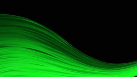 GREEN wave surface animation on black background. 4K 60Fps background Stock Footage 219193351