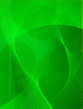 Green waves abstract background Stock Illustration