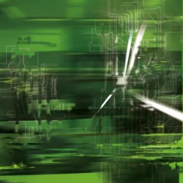 Green waves and abstract background Stock Illustration