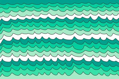 Green waves background Stock Illustration