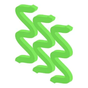 Green waves forming abstract isometric pattern Stock Illustration