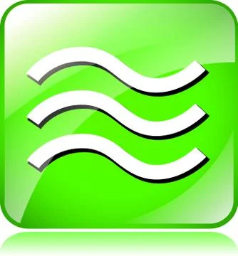 Green waves icon Stock Illustration