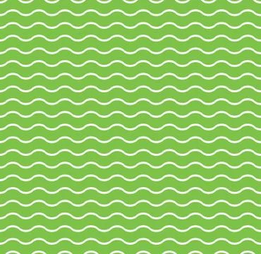 Green waves seamless vector pattern Stock Illustration