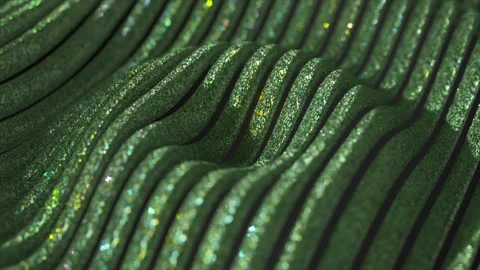 Green waves shimmering and rippling across textured surface, generating Stock Footage 313193003