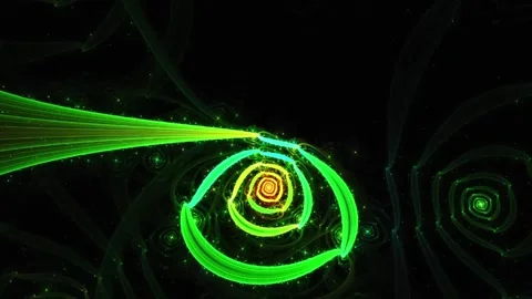 Green waves string with multiple loops moving. Abstract animation. Stock Footage 269015052