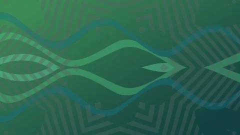 Green wavy abstract pattern, seamless pattern, the design seamless pattern Video stock 331942510
