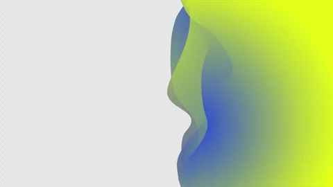 Green wavy animated border with alpha channel and transparent Stock Footage 243649106