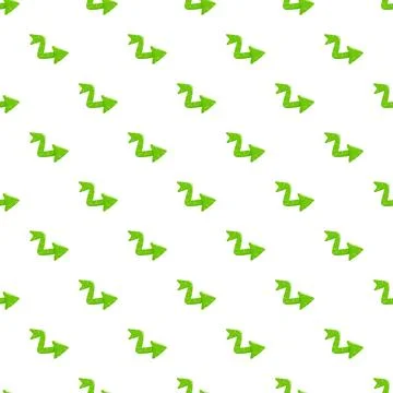 Green wavy arrow seamless pattern on white background イラスト素材