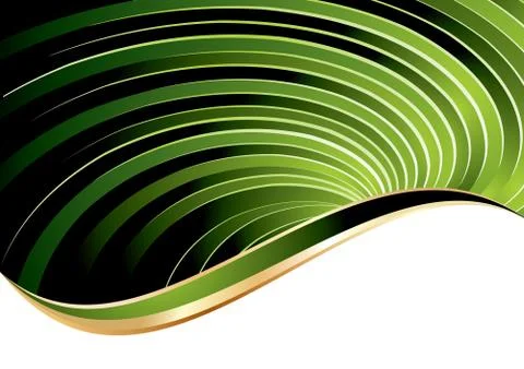 Green wavy festive background, vector illustration Stock Illustration