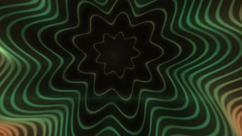 Green Wavy Flower Pattern Seamless Loop Stock Footage 340569742