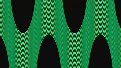 Green wavy lines on black background with copy space during an abstract dig.. Stock Footage 340944835