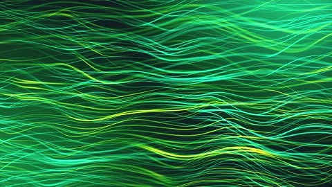 Green Wavy Lines Stock Footage 153107464