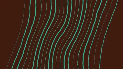 Green wavy lines pattern on a dark red background Illustrazione stock