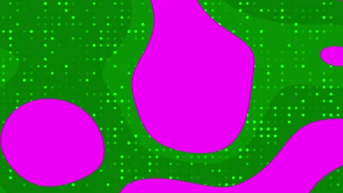 Green wavy shapes with dots on bright pink background suitable for modern Stock Footage 301174177