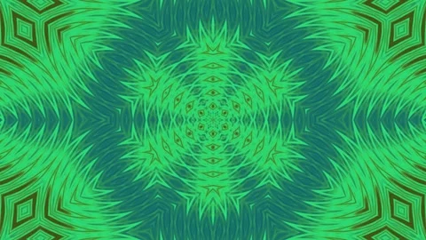 Green wavy turbulence kaleidoscopic pattern Stock Footage 201326467