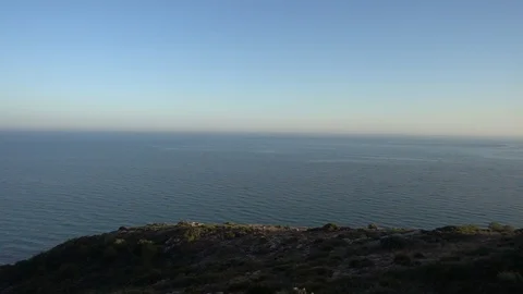 The green way of the sea between Oropesa and Benicasim Stock Footage 103413935