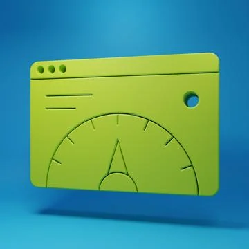 Green Web analytics information and development website statistic icon isol.. Illustrazione stock