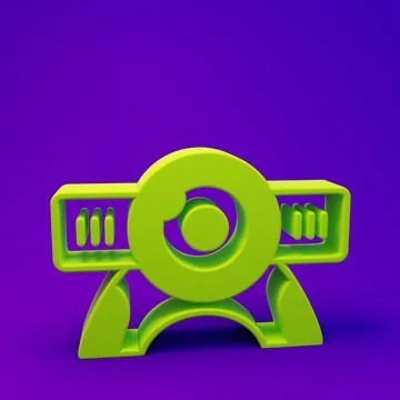 Green Web camera icon isolated on purple-blue background. Chat camera. Webc.. Stock Illustration