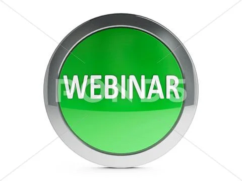 Green webinar icon with highlight Stock Photos
