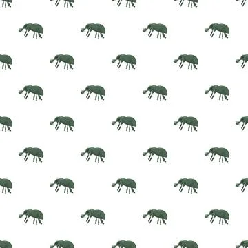 Green weevil insect seamless pattern background Stock Illustration