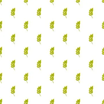 Green wheat ears seamless pattern background Stockillustratie