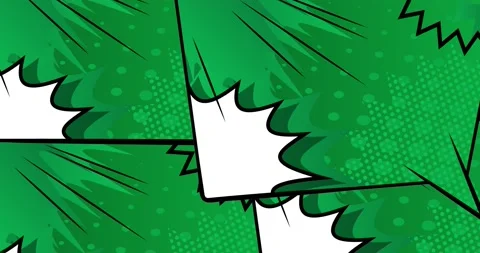 Green, White and Purple Comic Book Abstract Background Stock Footage 168593746