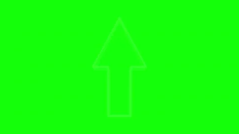 Green White Arrow Screen Horizontal 16:9 Green Screen Video stock 340461866