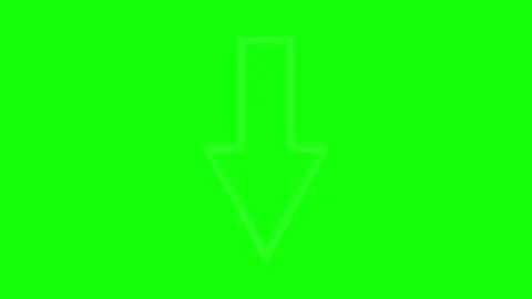 Green White Arrow Screen Horizontal 16:9 Green Screen Stock Footage 340461876