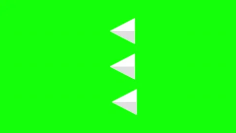 Green White Arrow Screen Horizontal 16:9 Green Screen Stock Footage 340461913