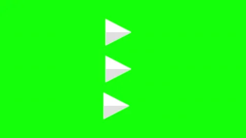 Green White Arrow Screen Horizontal 16:9 Green Screen Stock Footage 340462183