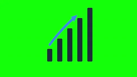 Green White Arrow Screen Horizontal 16:9 Green Screen Stock Footage 340462184