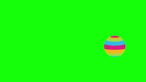 Green White Ball Man Horizontal 16:9 Green Screen Video stock 340459577