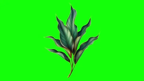Green, White, Black Bird and Screen on Green Screen Background Horizontal 16:9 Stock Footage 339443533