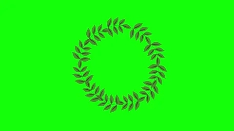 Green, White, Black Circle and Arrow and Screen Green Screen Stock Footage 339328349