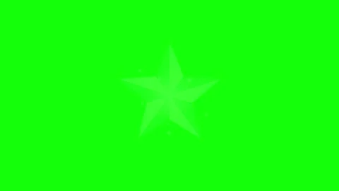 Green, White, Black Star and Screen on Green Screen Background Horizontal 16:9 Video stock 339331019