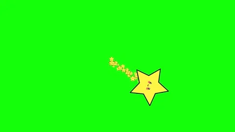 Green, White, Black Star and Screen on Green Screen Background Horizontal 16:9 Video stock 339331796