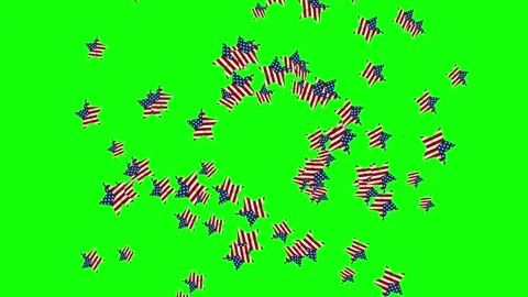 Green, White, Black Star and Screen on Green Screen Background Horizontal 16:9 Vidéo 339332046