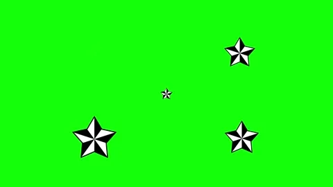 Green, White, Black Star and Arrow and Screen Green Screen Vídeos de archivo 339348786