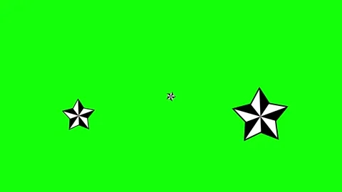 Green, White, Black Star and Screen on Green Screen Background Horizontal 16:9 Vidéo 339348798