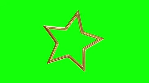 Green, White, Black Star and Screen on Green Screen Background Horizontal 16:9 Stock Footage 339348953