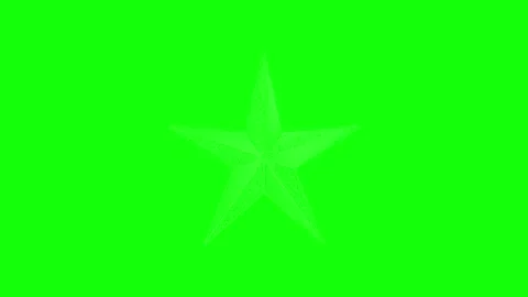 Green, White, Black Star and Screen on Green Screen Background Horizontal 16:9 Stock Footage 339444083