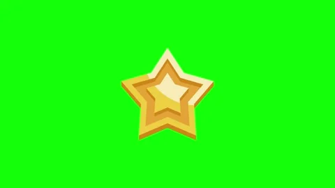 Green, White, Black Star and Screen on Green Screen Background Horizontal 16:9 Stock Footage 339444883