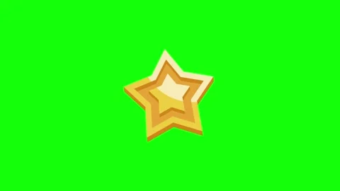 Green, White, Black Star and Screen on Green Screen Background Horizontal 16:9 Stock Footage 339444886