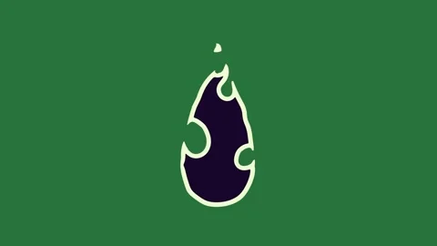 Green, White, Black White Flame Black on Green Screen Vidéo 338024125