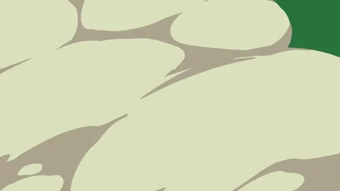 Green, White, Brown Cloud on Green Screen Background Stock Footage 338020122