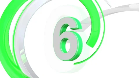 Green White Countdown 10 Stock Footage 273765146